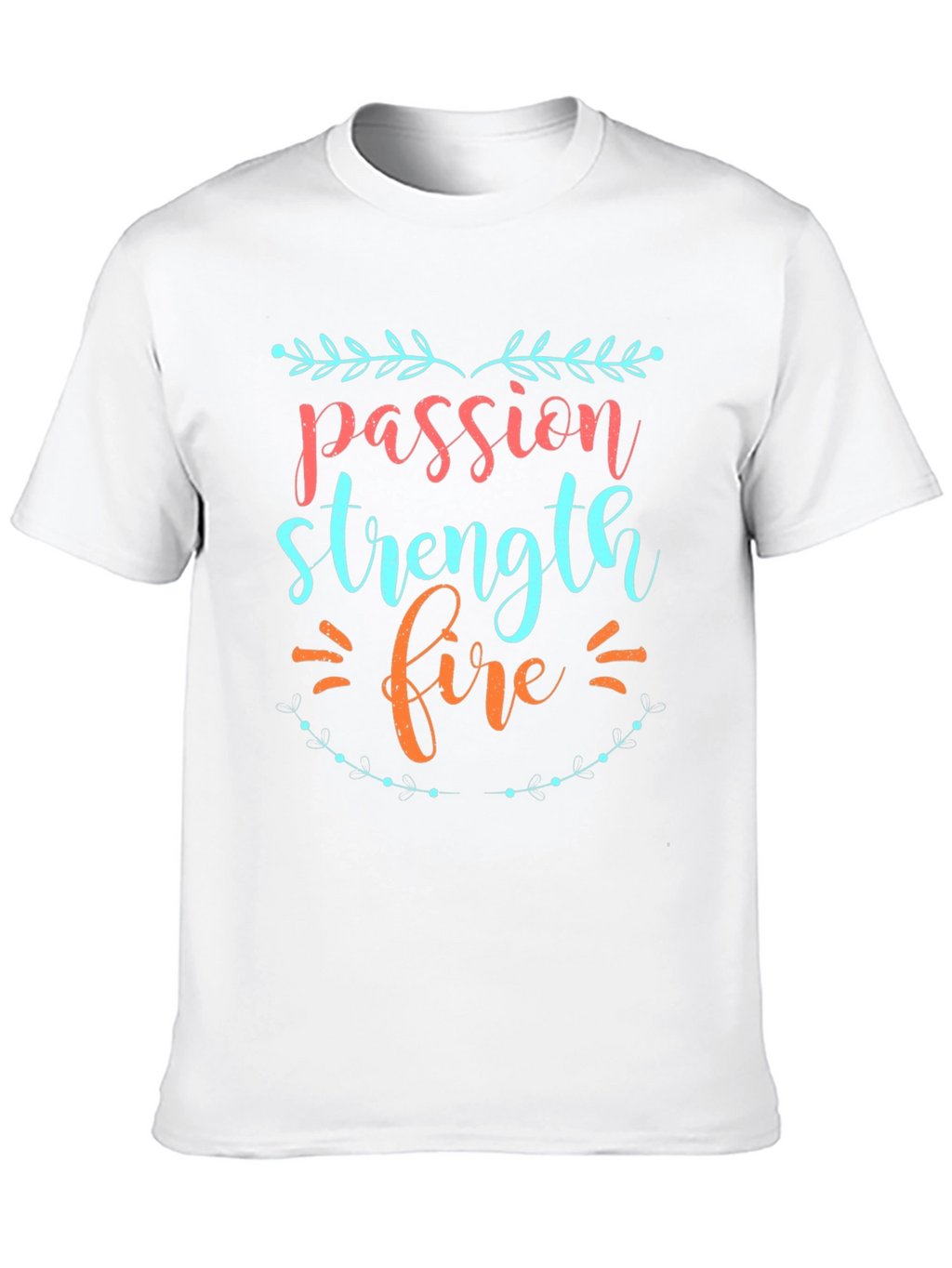 Passion Strength Fire Graphic Tee - Mens