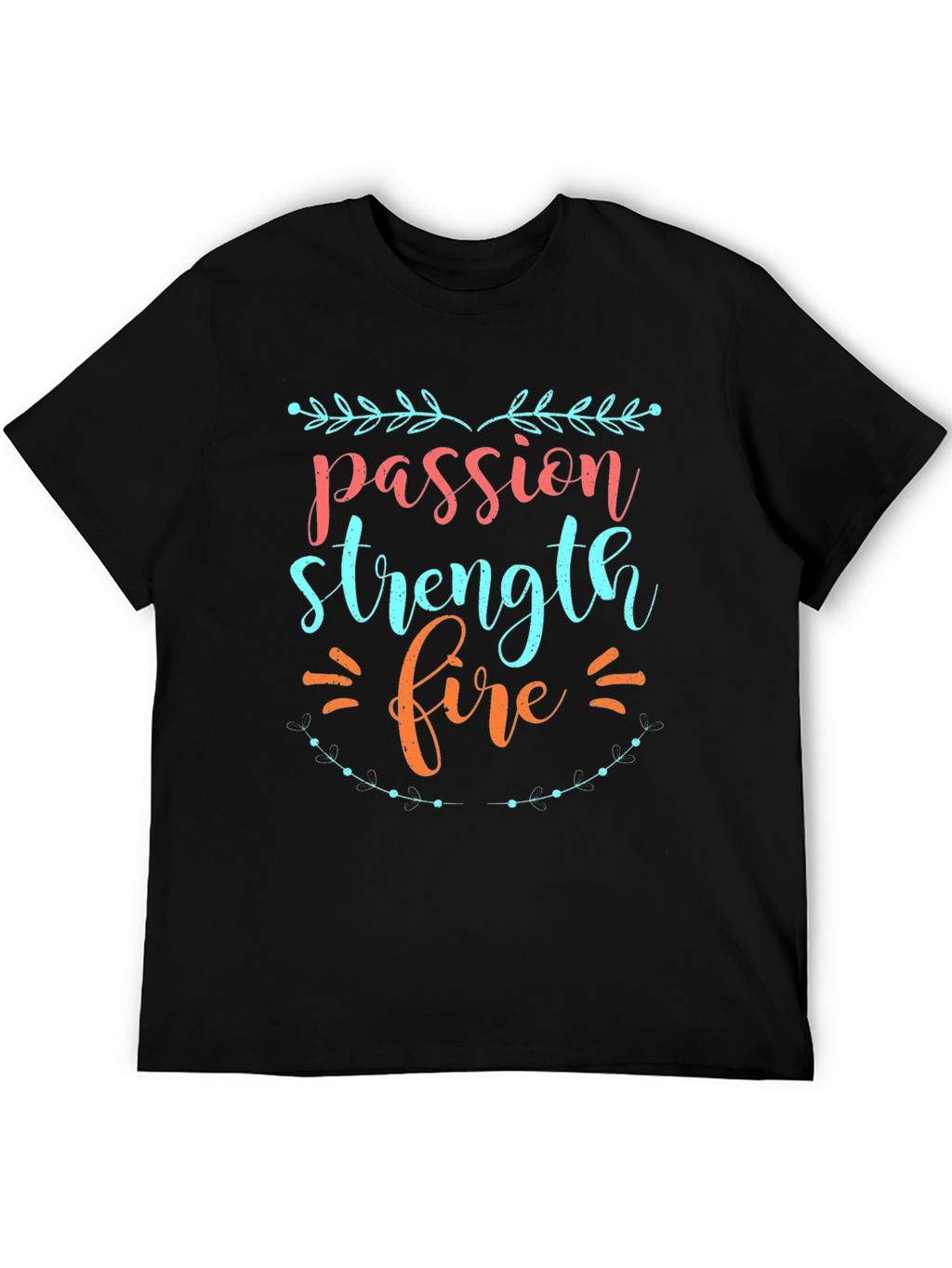 Passion Strength Fire Graphic Tee - Mens