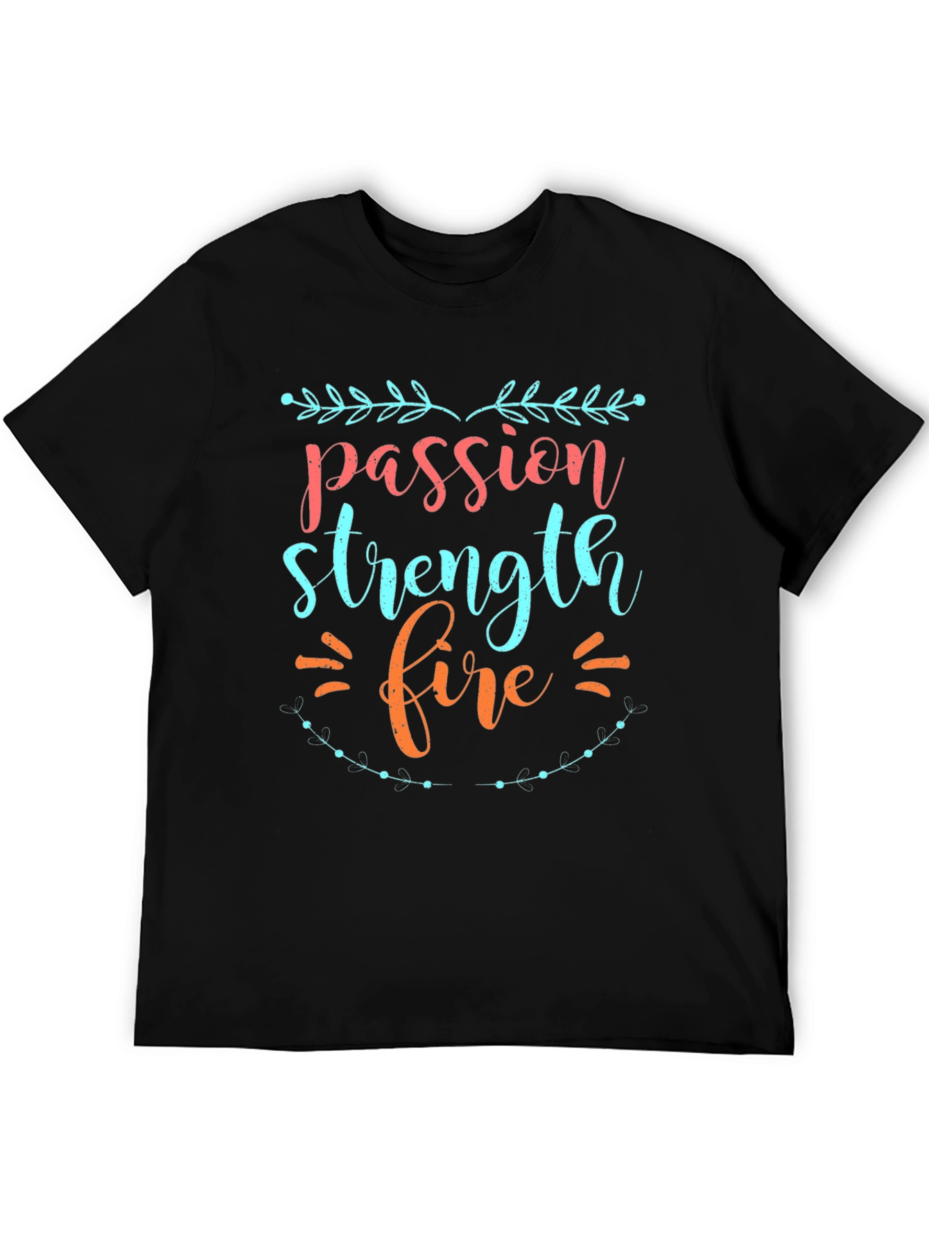 Passion Strength Fire Graphic Tee - Mens