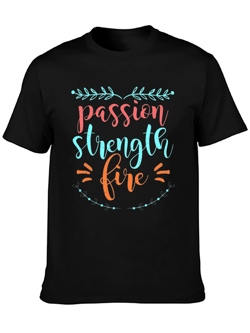 Passion Strength Fire Graphic Tee - Mens
