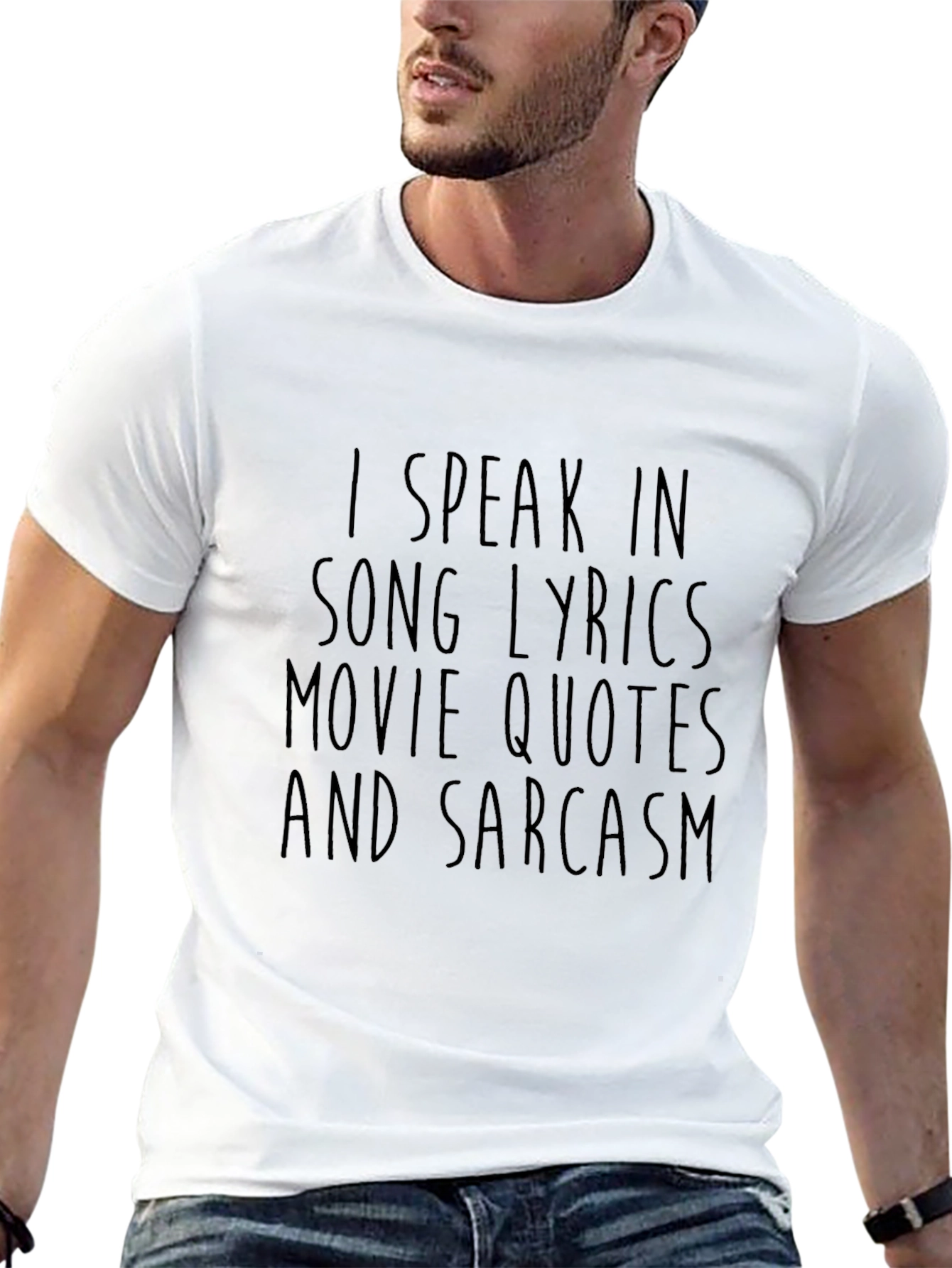 Sarcastic Song Lyrics & Movie Quotes Black T-Shirt