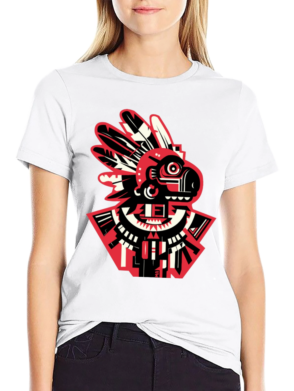 Aztec Bird Graphic T-Shirt - Modern Tribal Tee