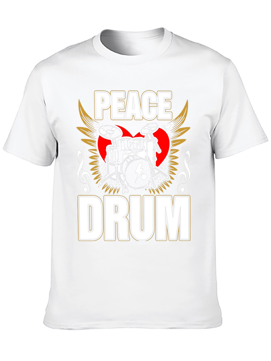 Peace Drum Graphic Tee - Music Lover T-Shirt