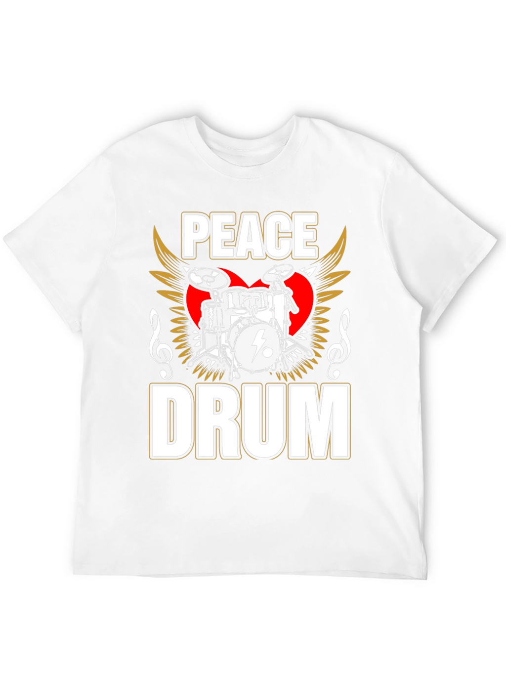 Peace Drum Graphic Tee - Music Lover T-Shirt