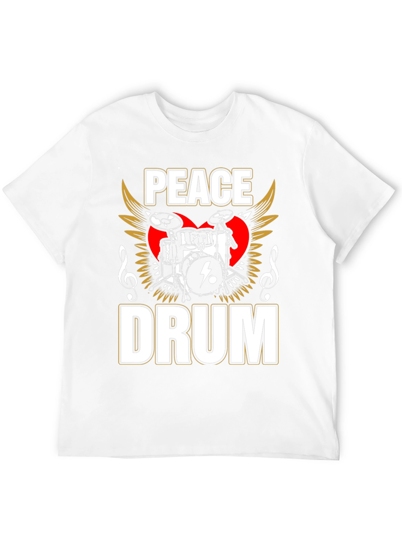 Peace Drum Graphic Tee - Music Lover T-Shirt