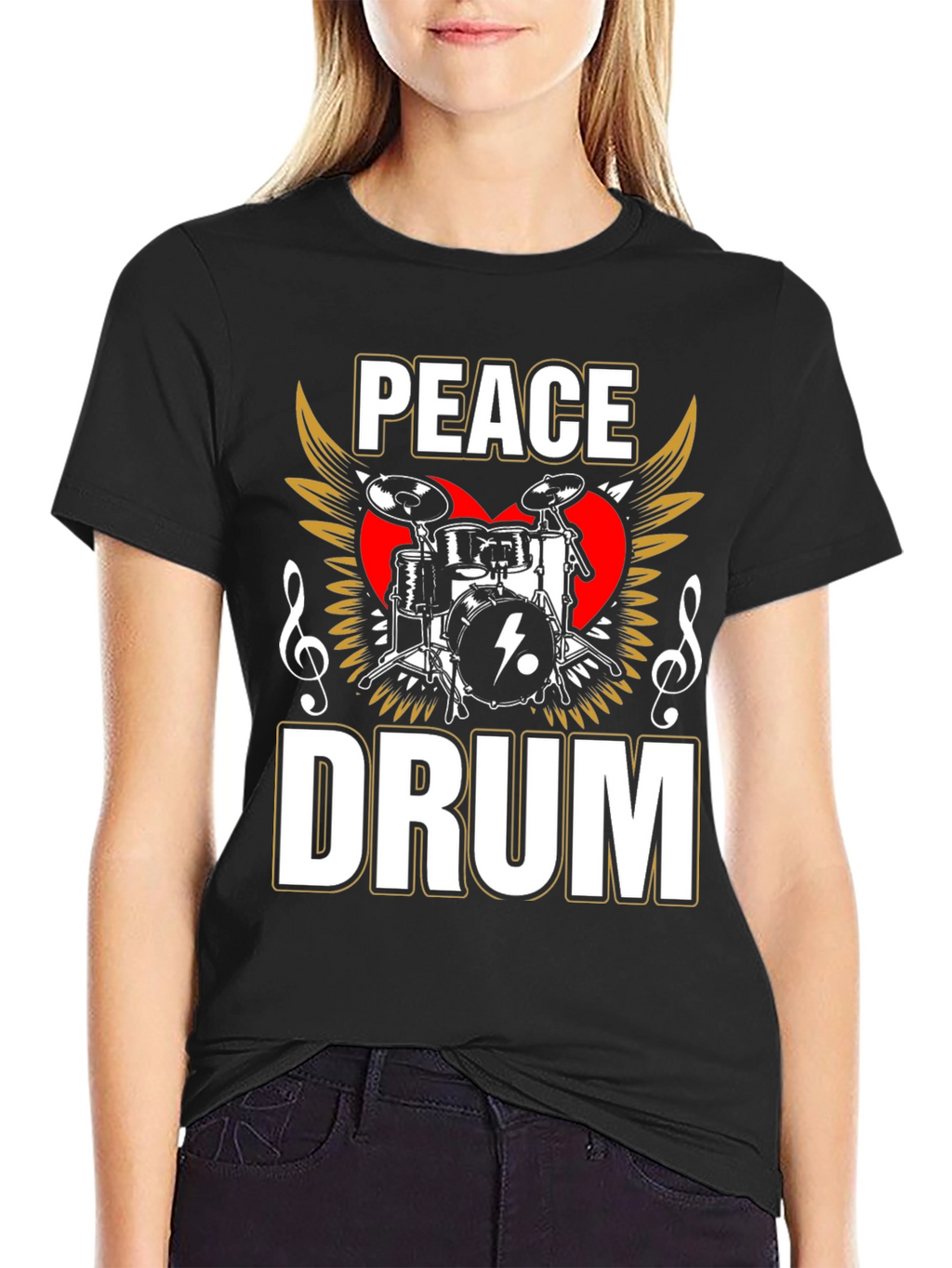Peace Drum Graphic Tee - Music Lover T-Shirt