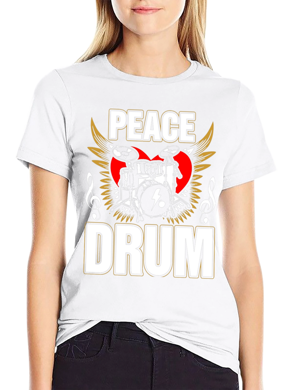 Peace Drum Graphic Tee - Music Lover T-Shirt