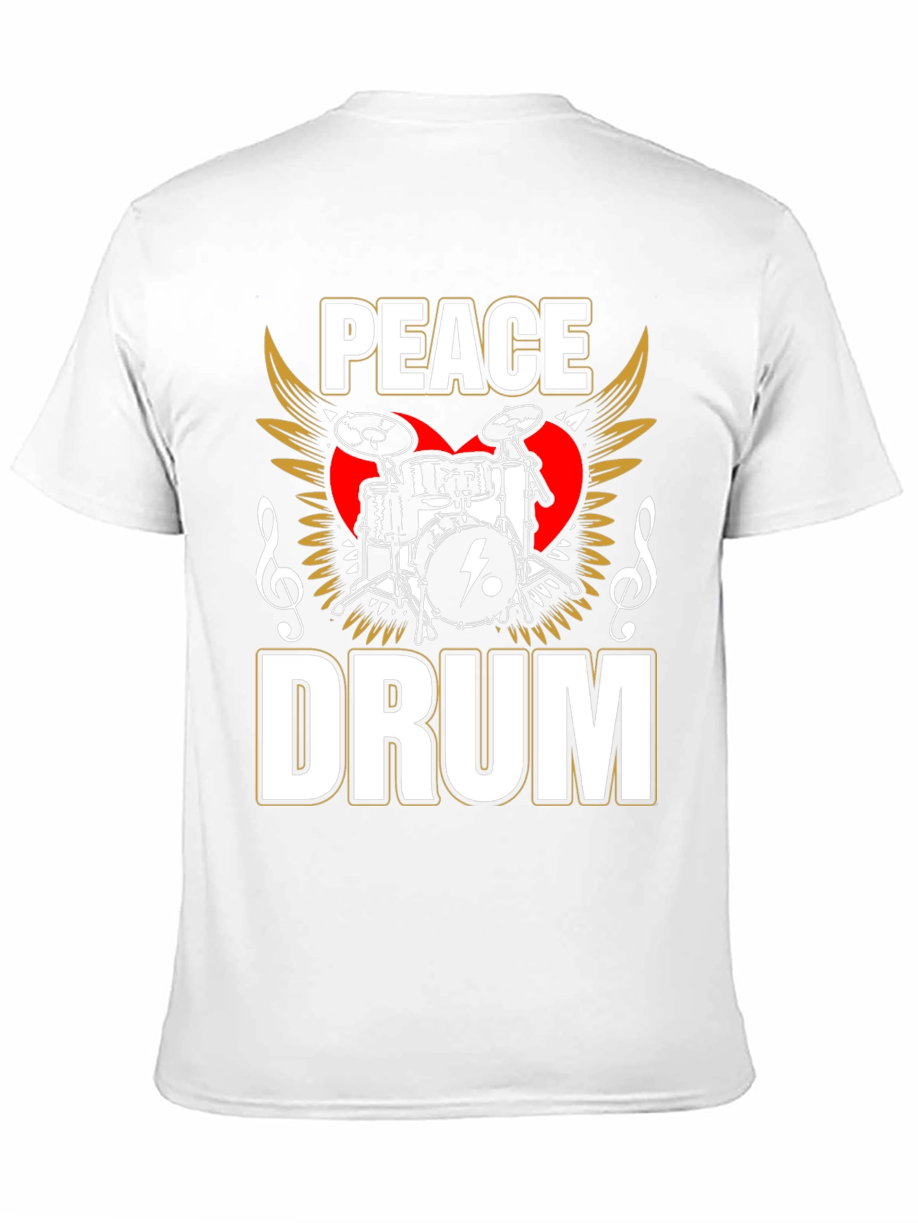 Peace Drum Graphic Tee - Music Lover T-Shirt