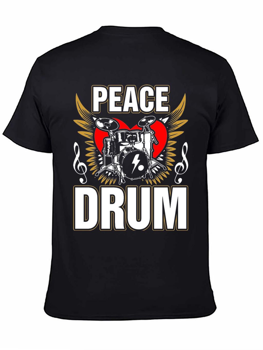 Peace Drum Graphic Tee - Music Lover T-Shirt