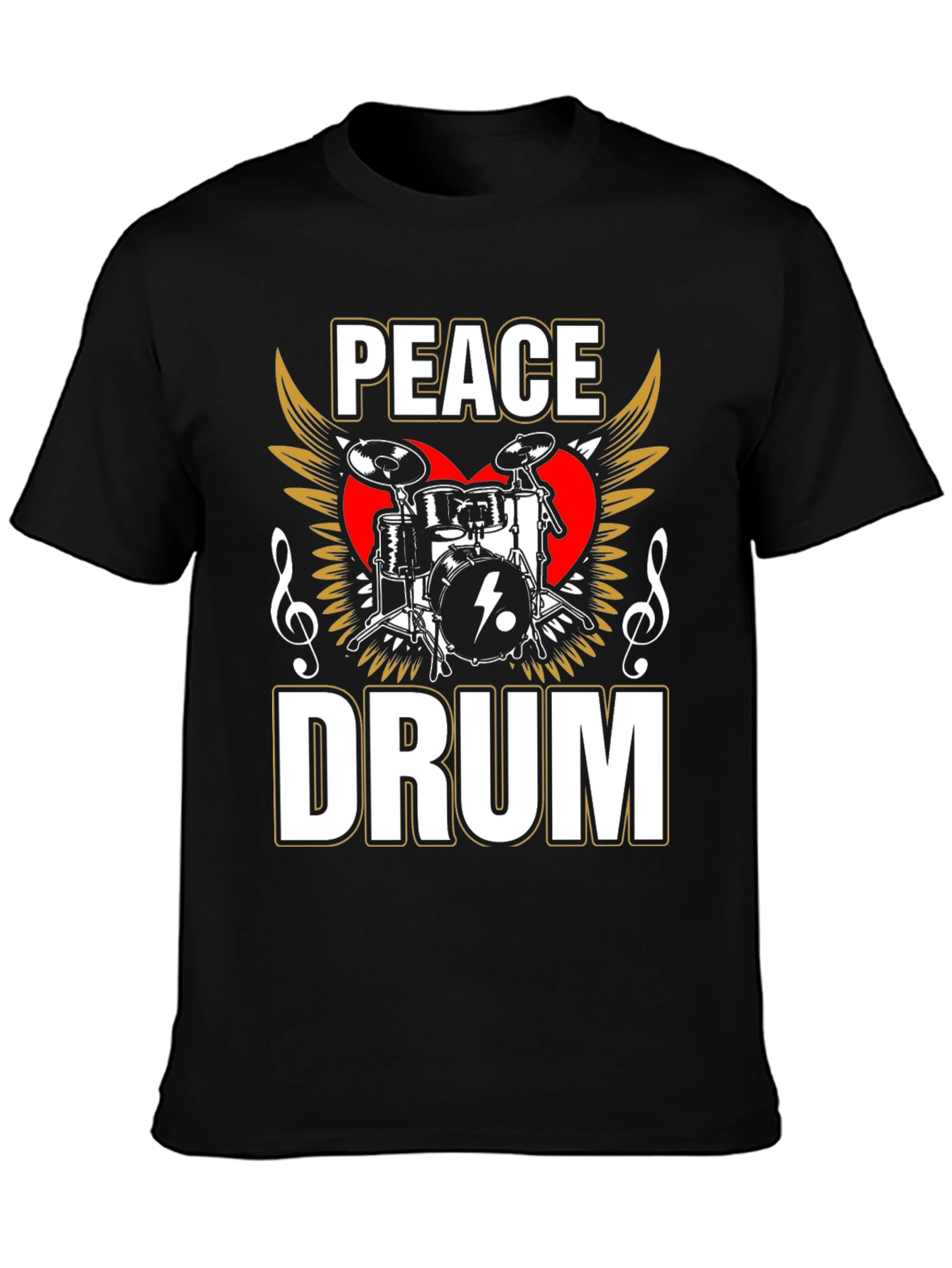 Peace Drum Graphic Tee - Music Lover T-Shirt