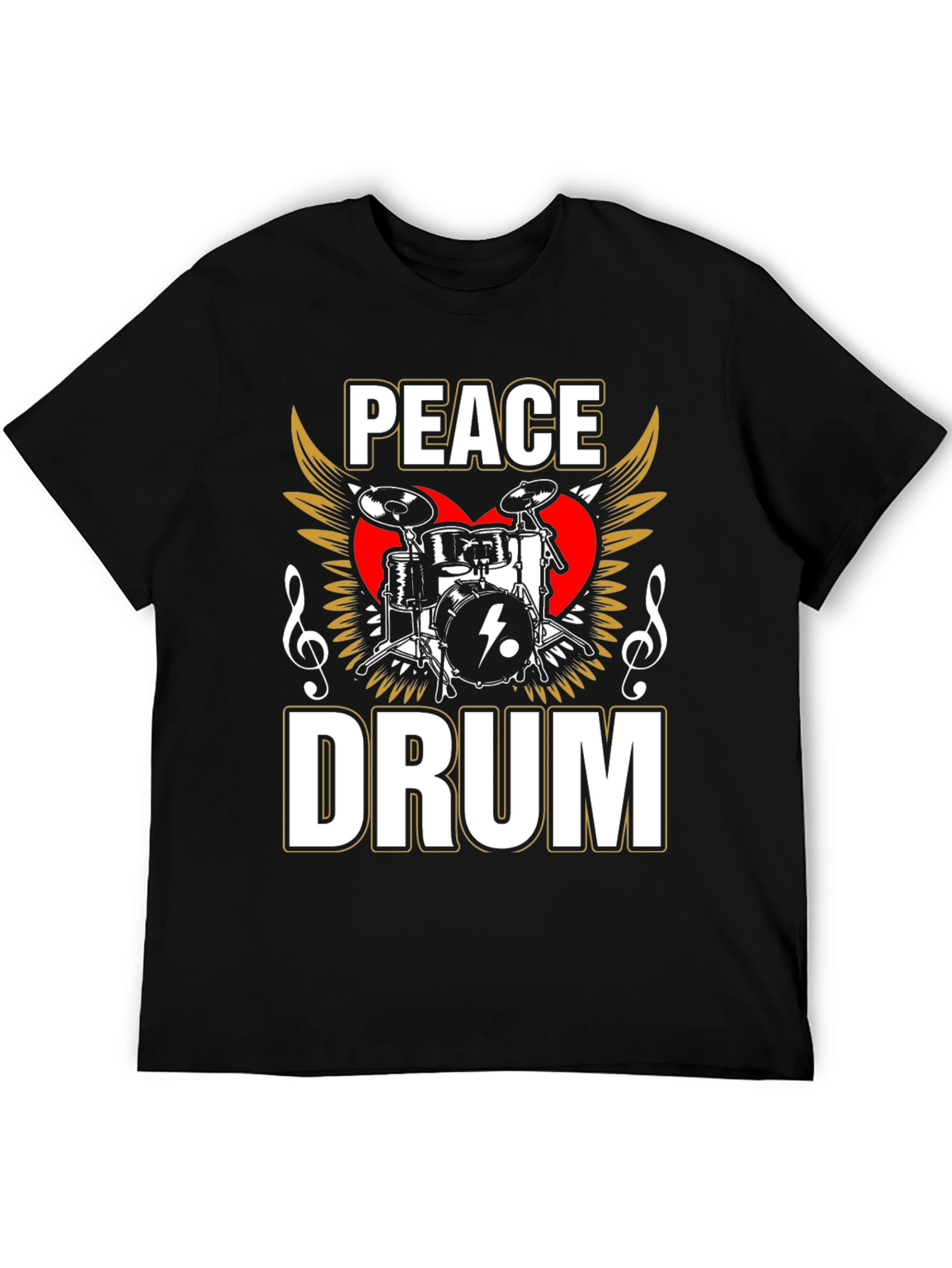 Peace Drum Graphic Tee - Music Lover T-Shirt