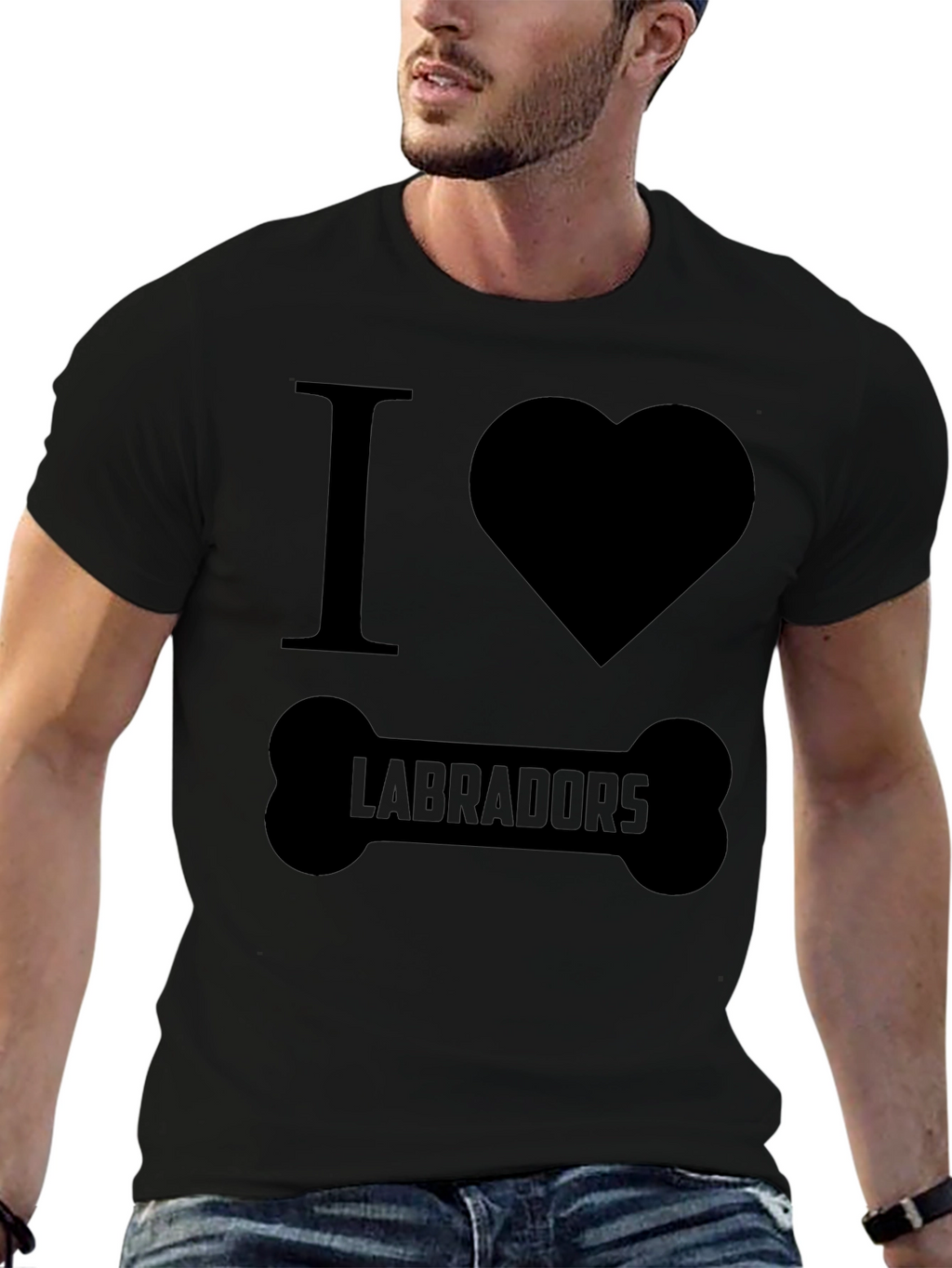 I Love Labradors Dog Bone T-Shirt