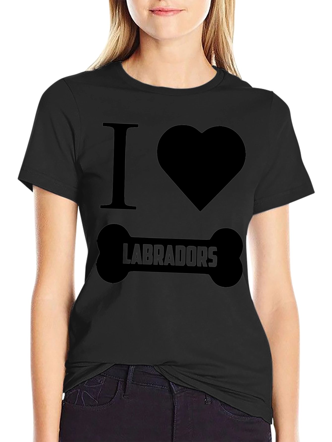 I Love Labradors Dog Bone T-Shirt