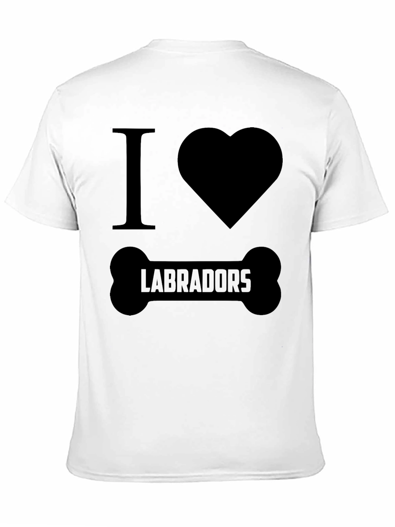 I Love Labradors Dog Bone T-Shirt