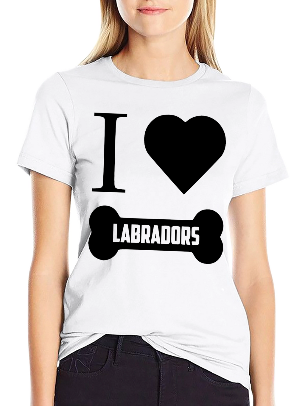 I Love Labradors Dog Bone T-Shirt