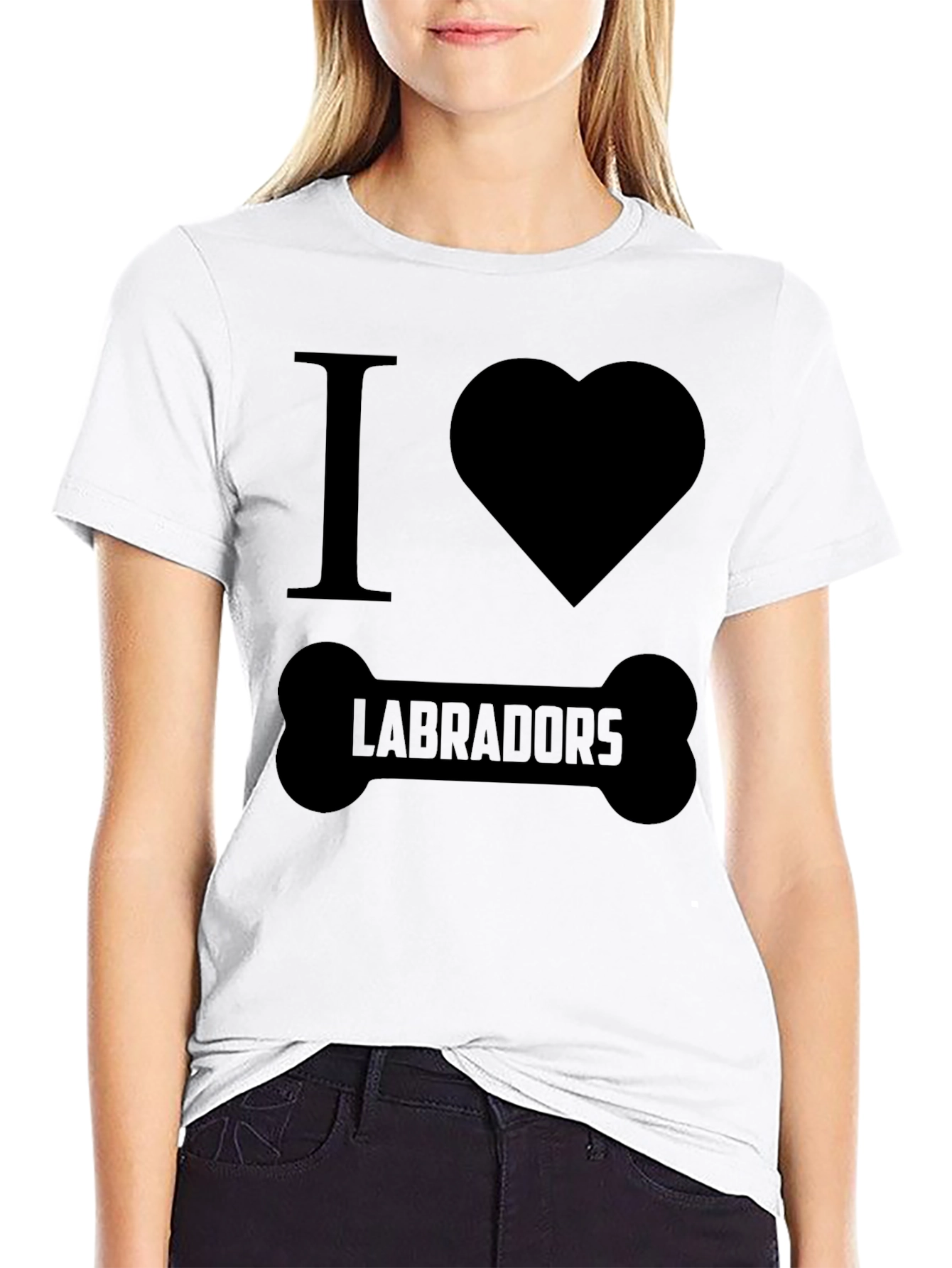 I Love Labradors Dog Bone T-Shirt