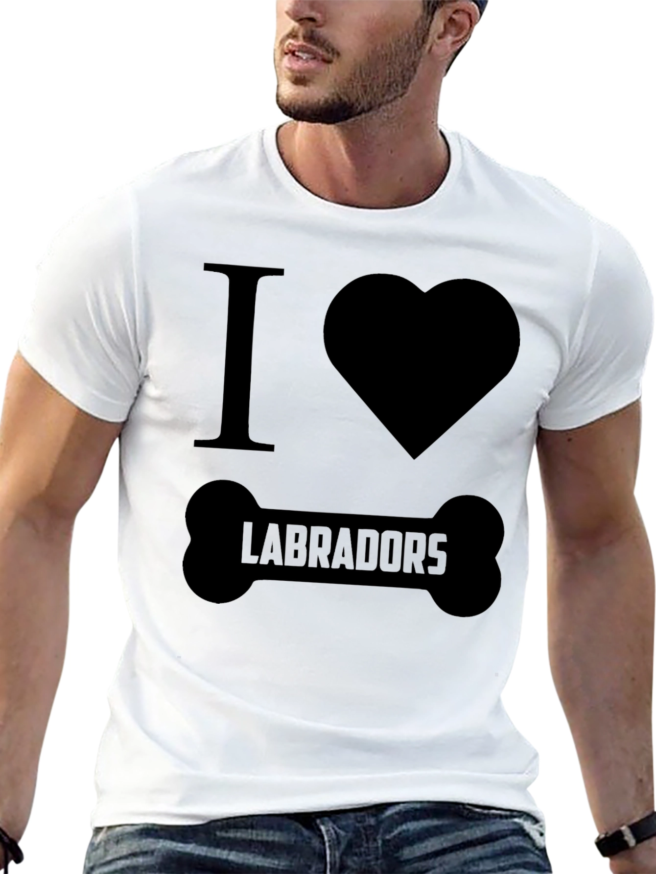 I Love Labradors Dog Bone T-Shirt