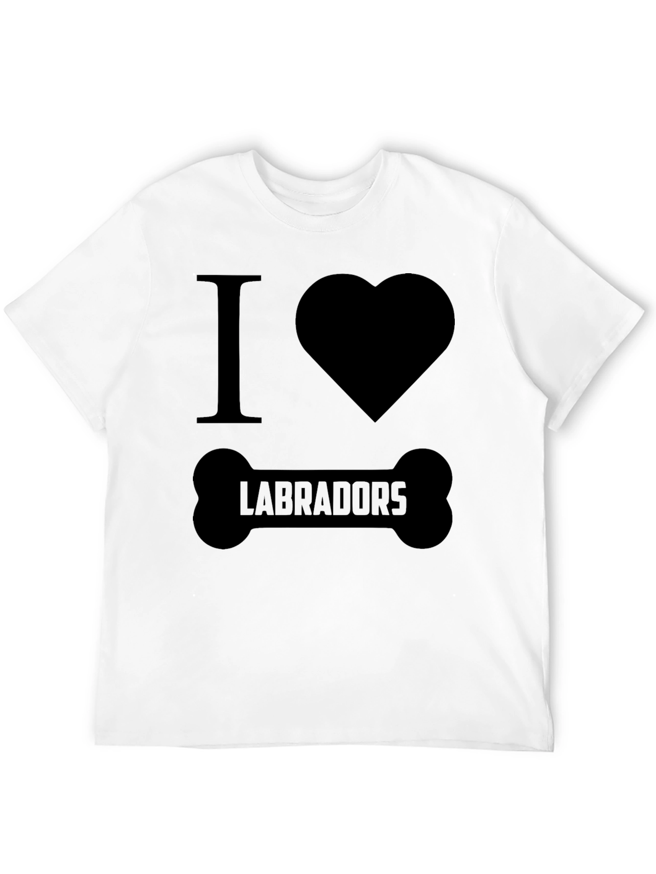 I Love Labradors Dog Bone T-Shirt
