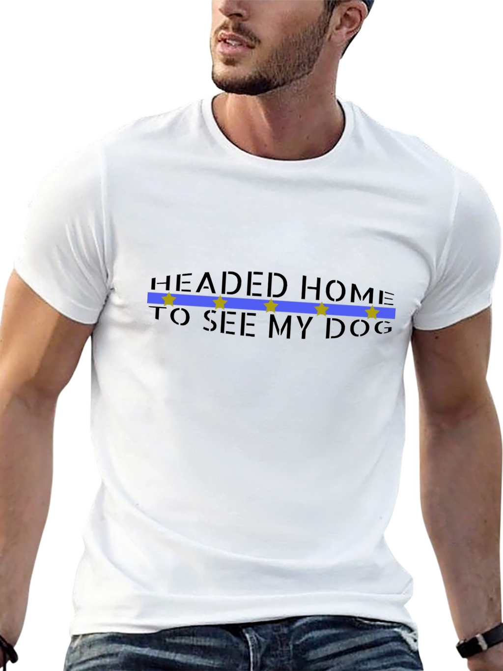 Headed Home To See My Dog Black T-Shirt