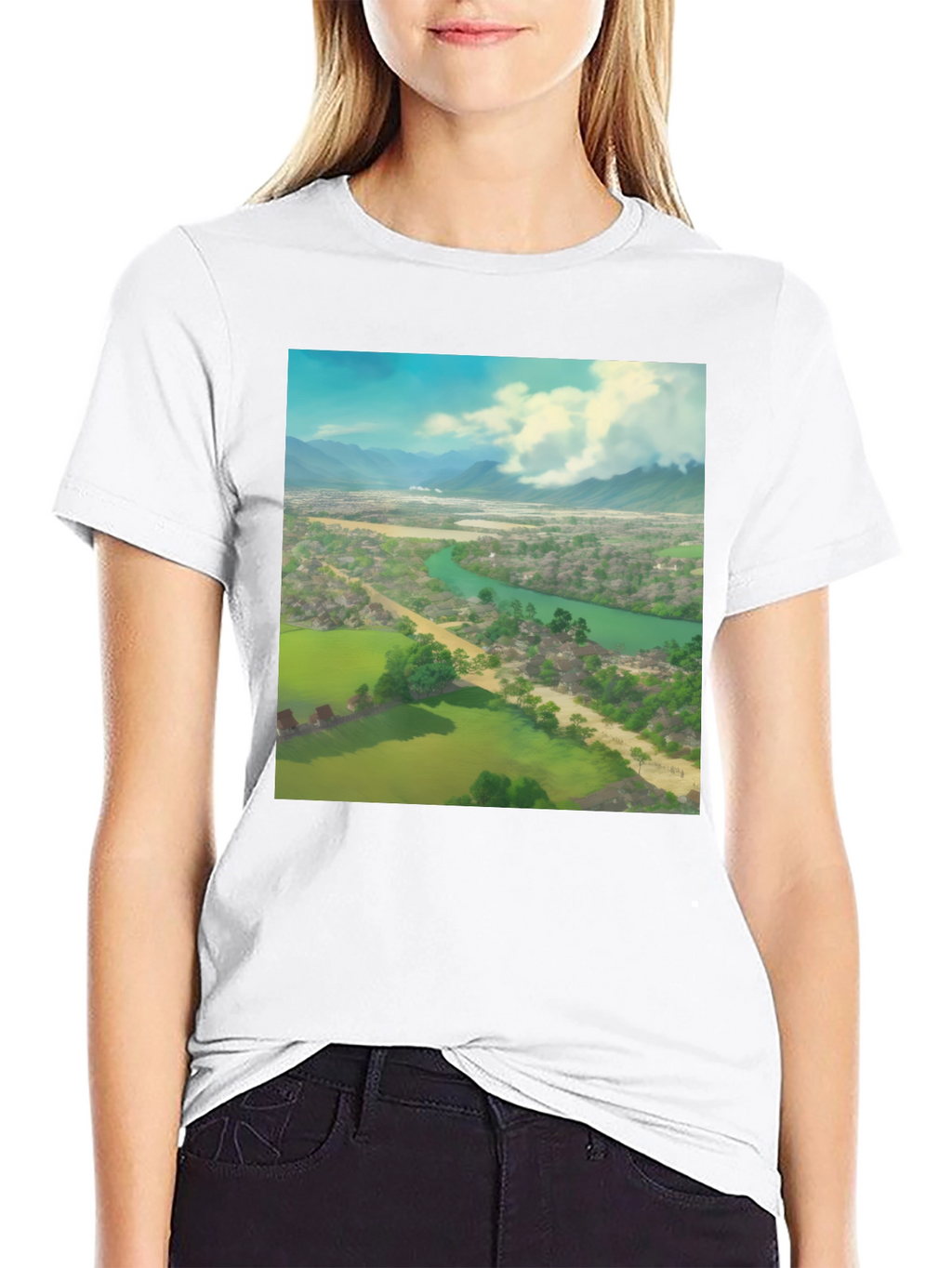 Landscape Graphic Black T-Shirt