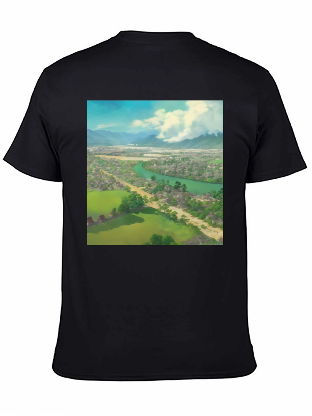 Landscape Graphic Black T-Shirt