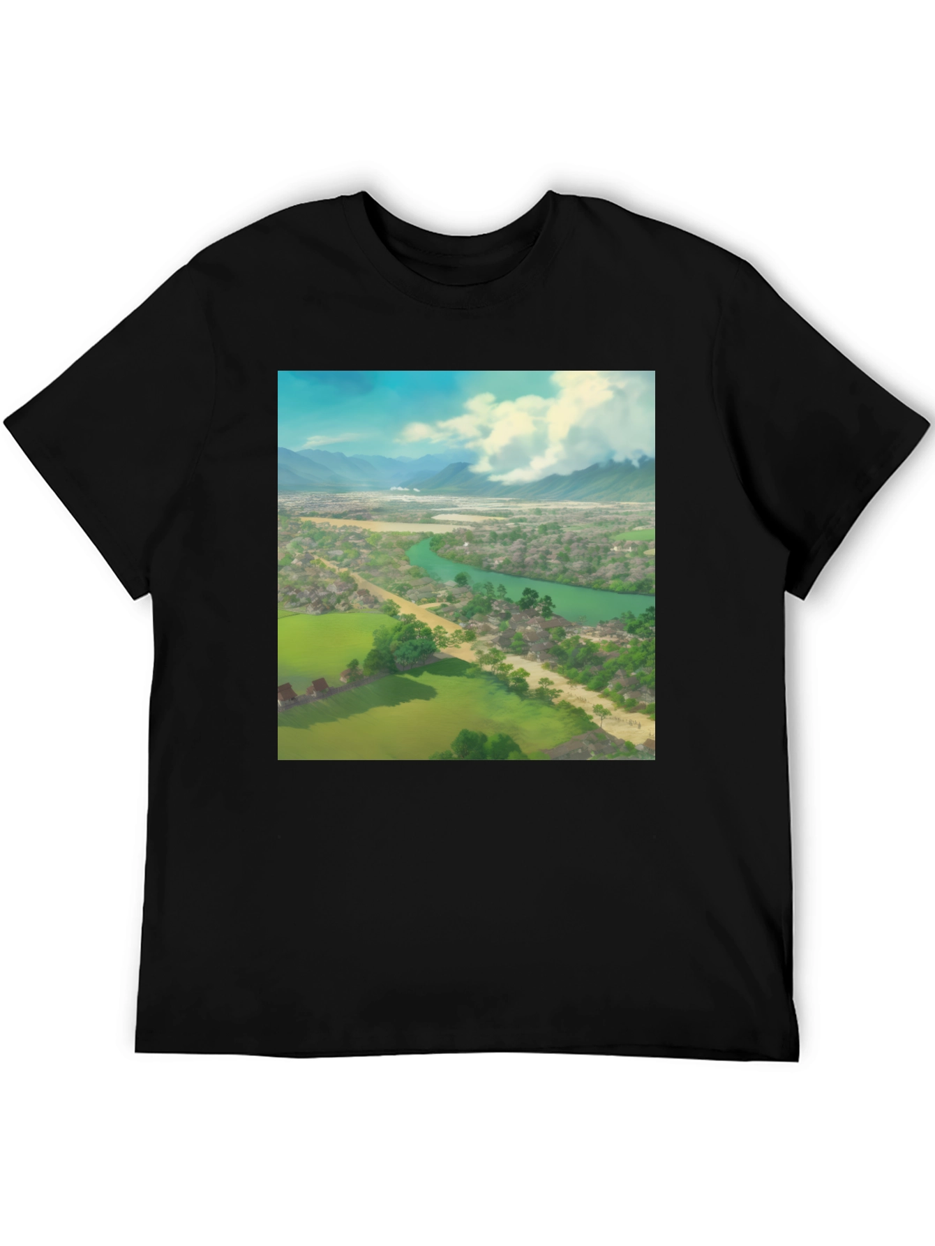 Landscape Graphic Black T-Shirt