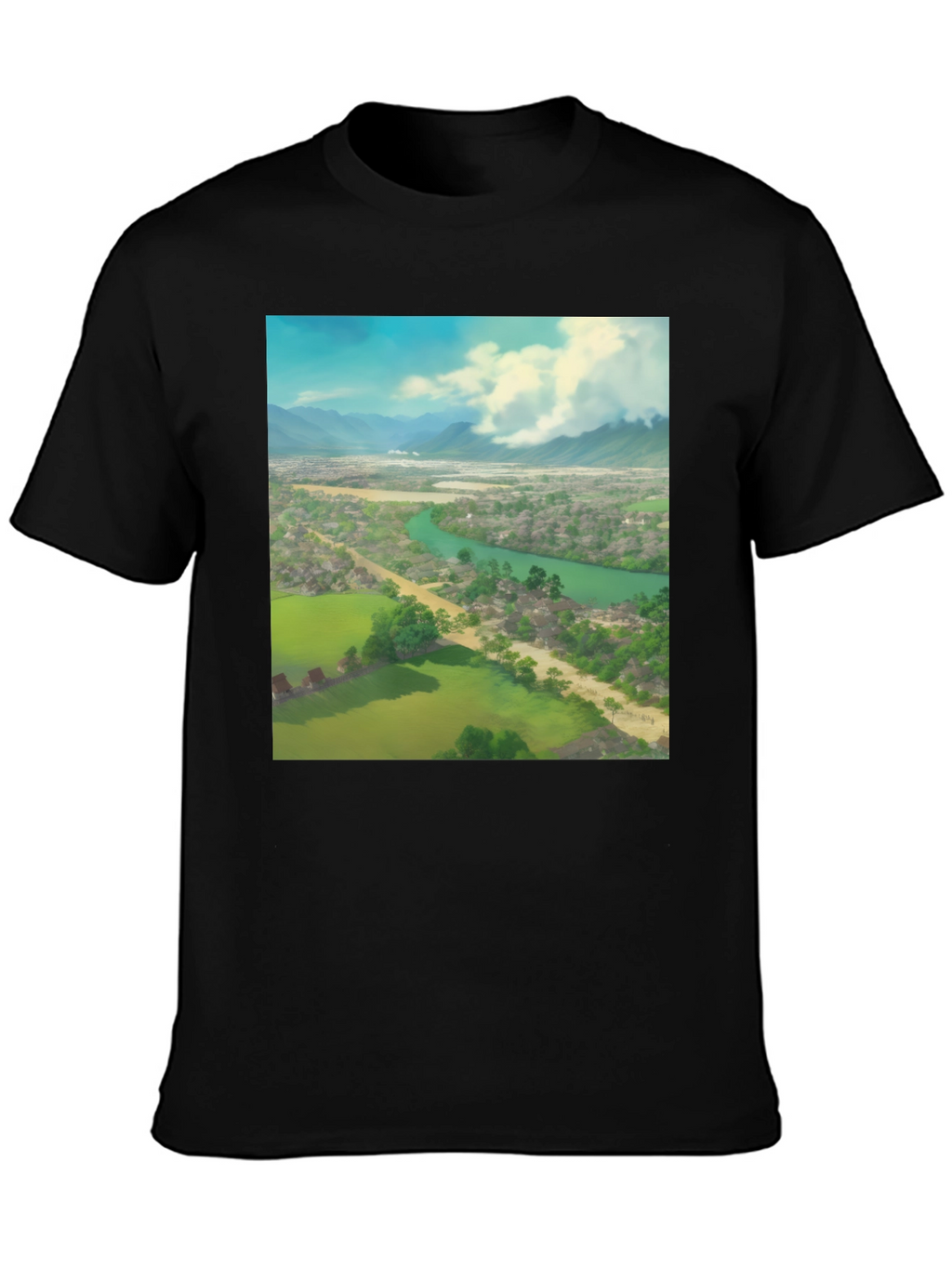 Landscape Graphic Black T-Shirt