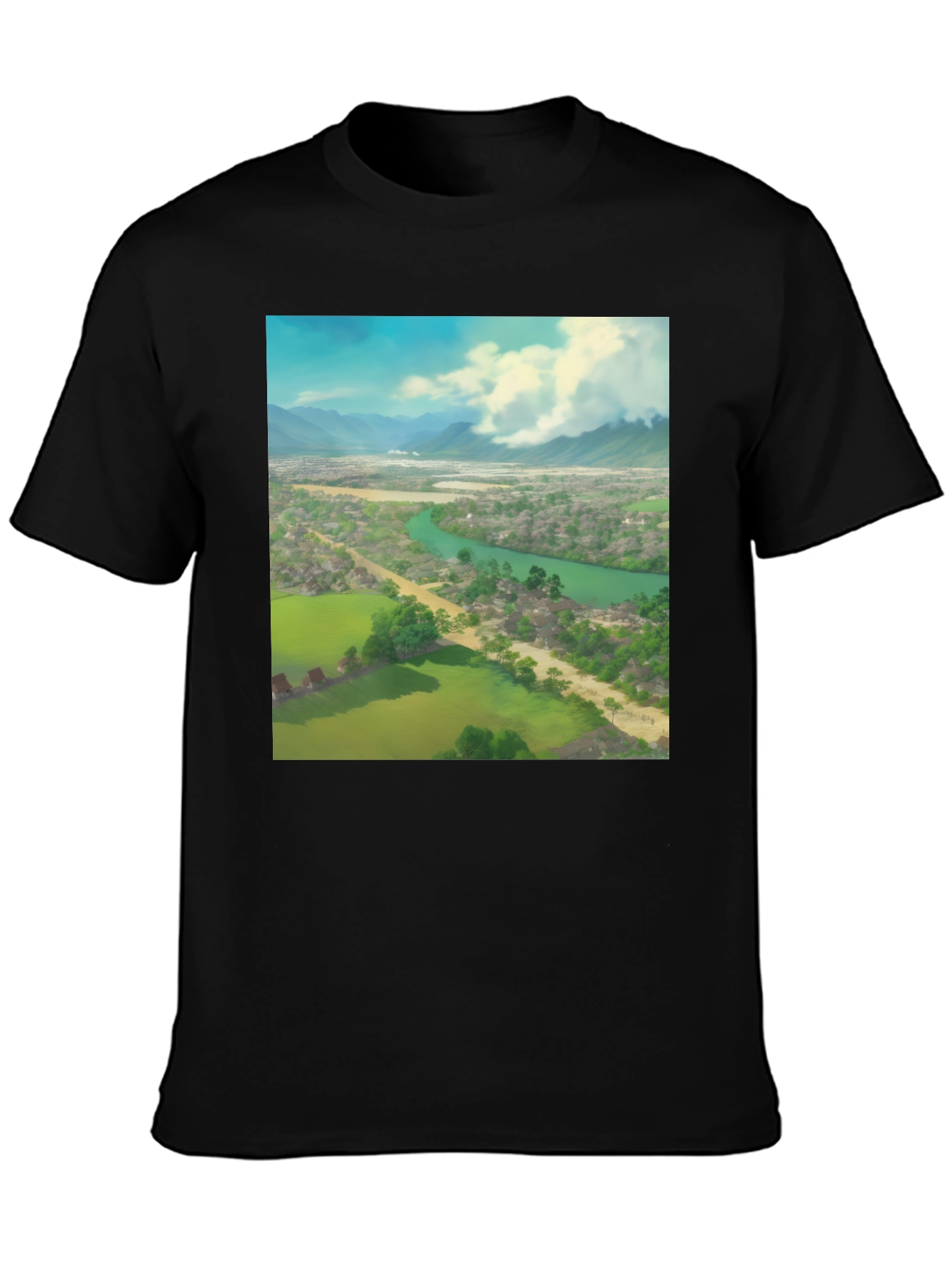 Landscape Graphic Black T-Shirt