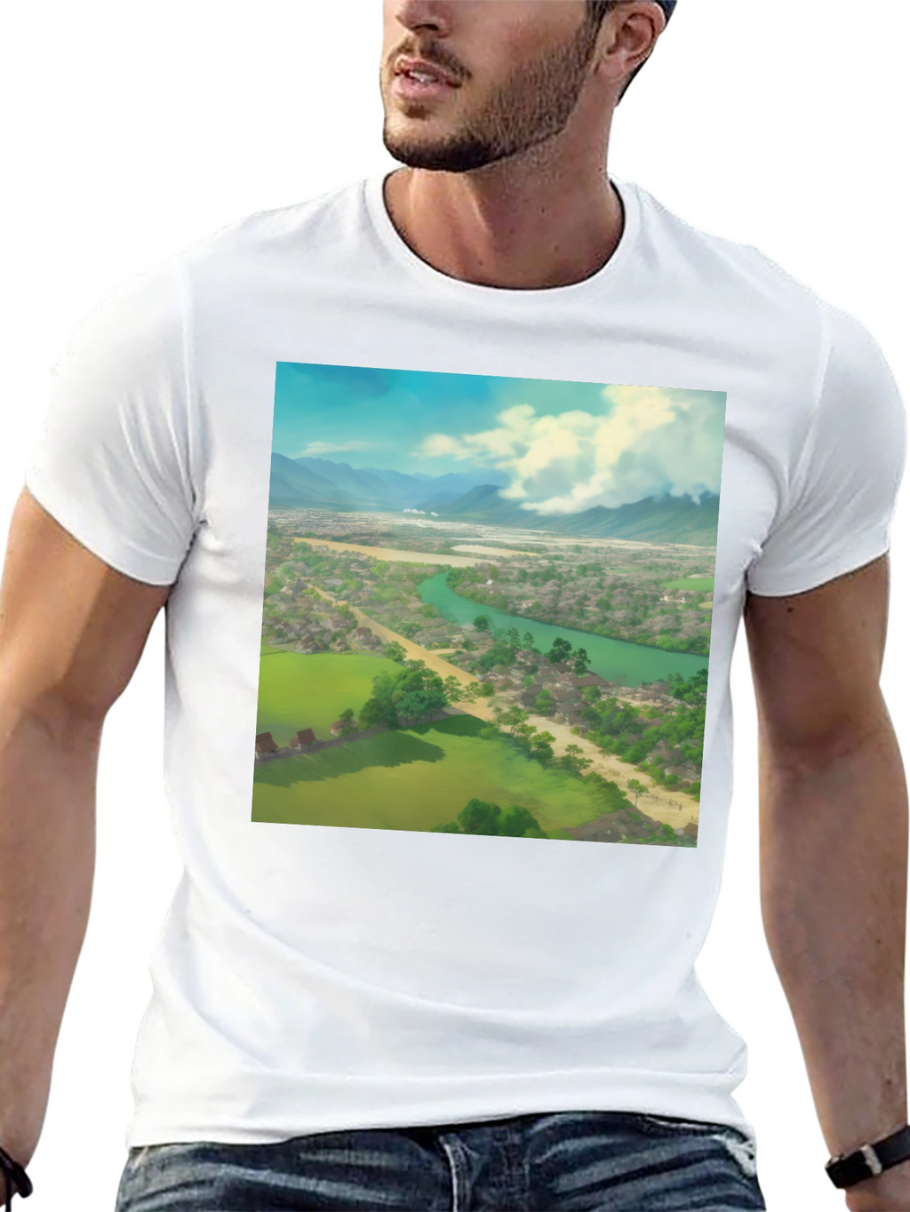 Landscape Graphic Black T-Shirt
