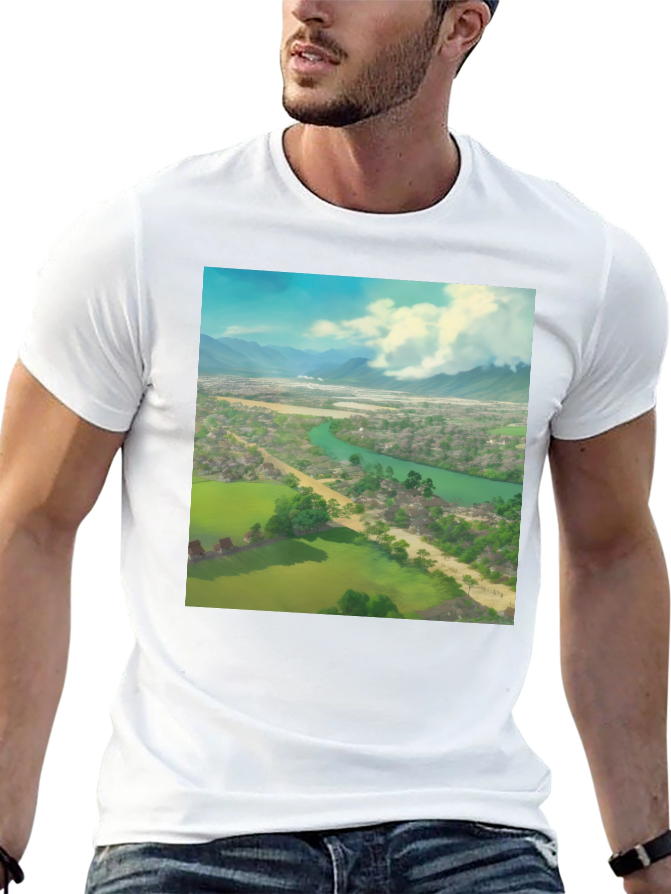 Landscape Graphic Black T-Shirt