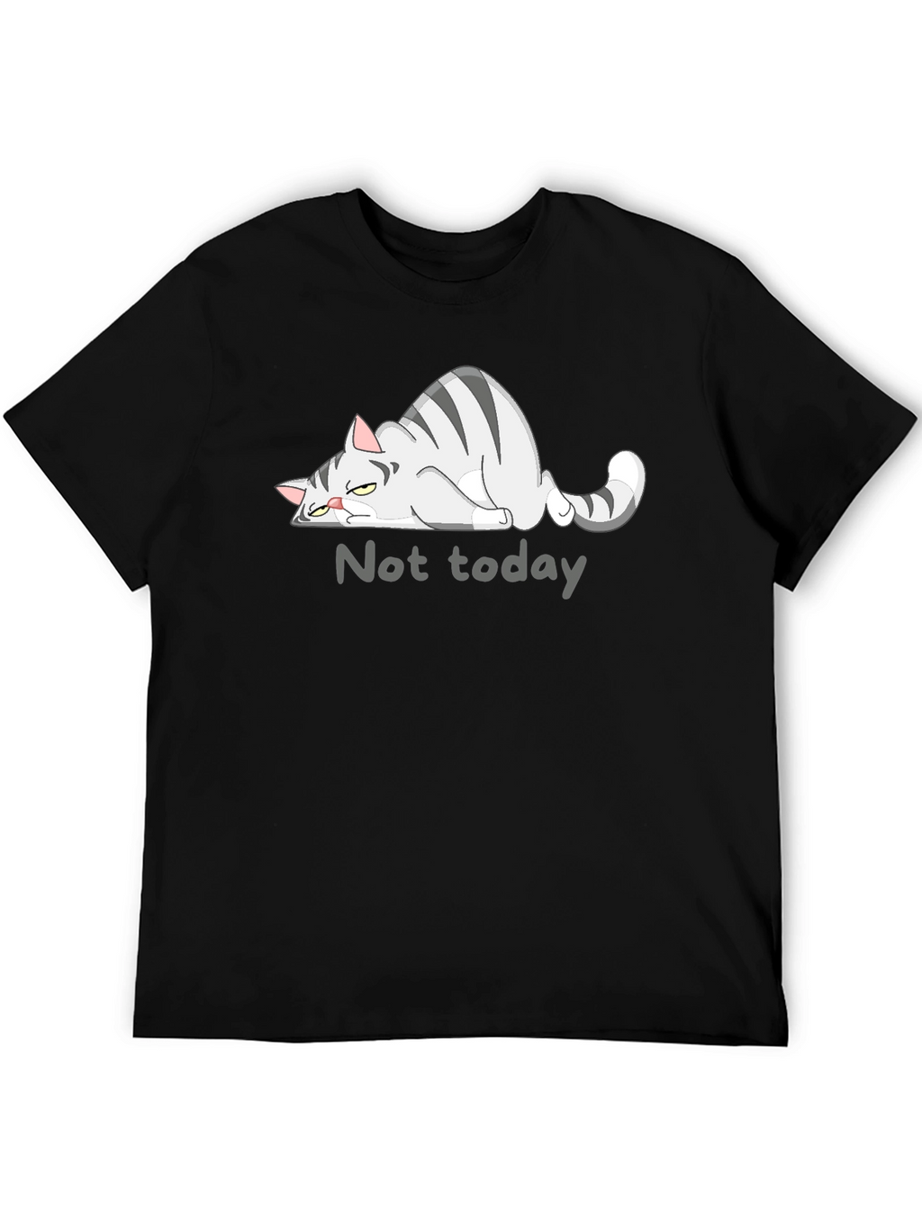 Not Today Cat Graphic T-Shirt