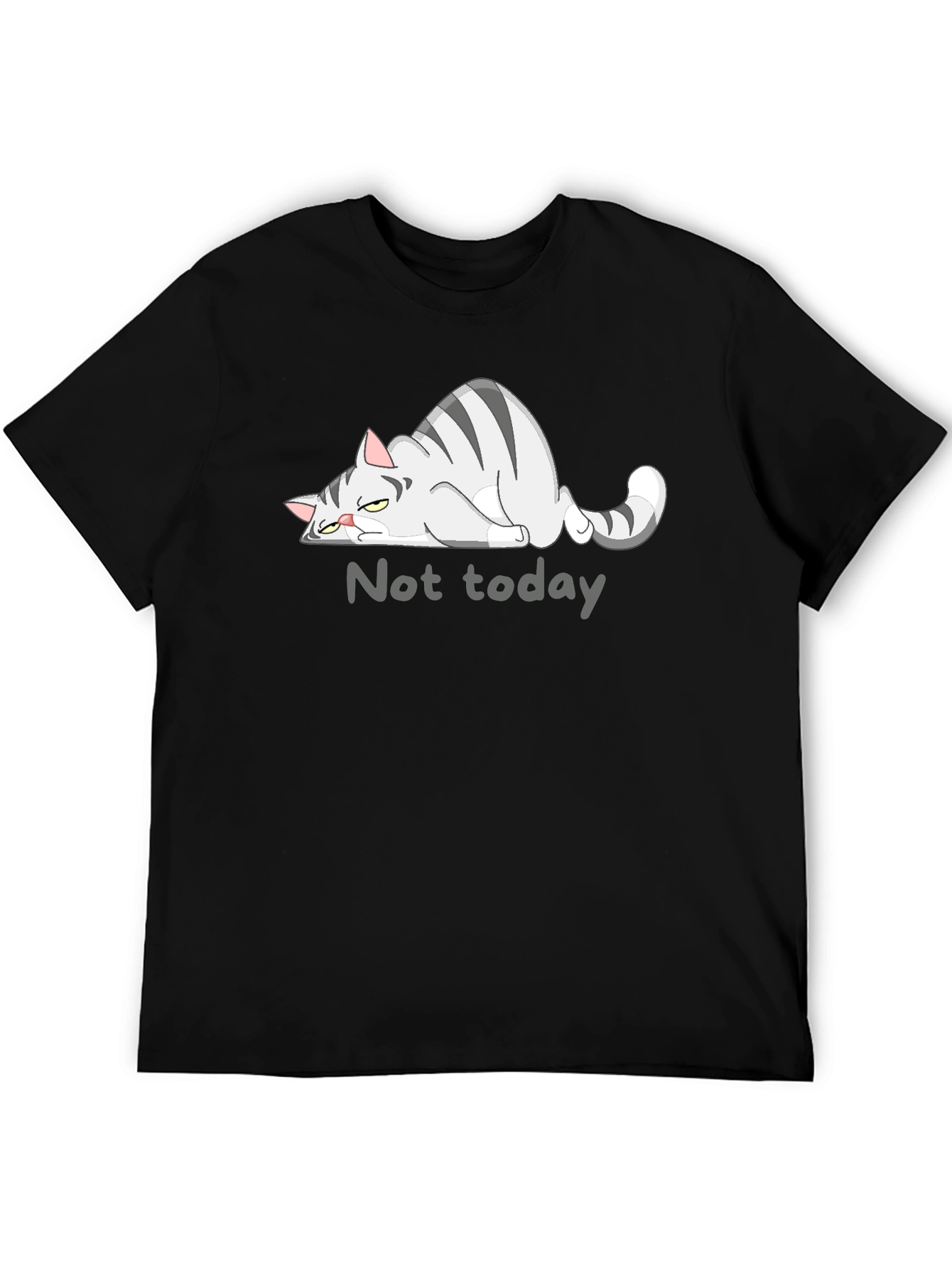 Not Today Cat Graphic T-Shirt