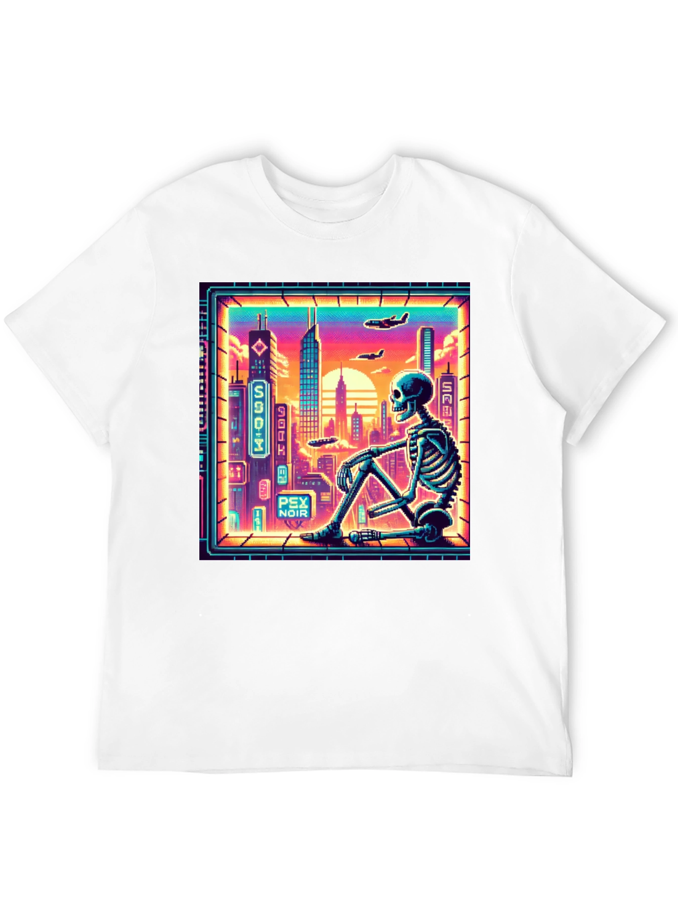 Retro Cyberpunk Skeleton T-Shirt