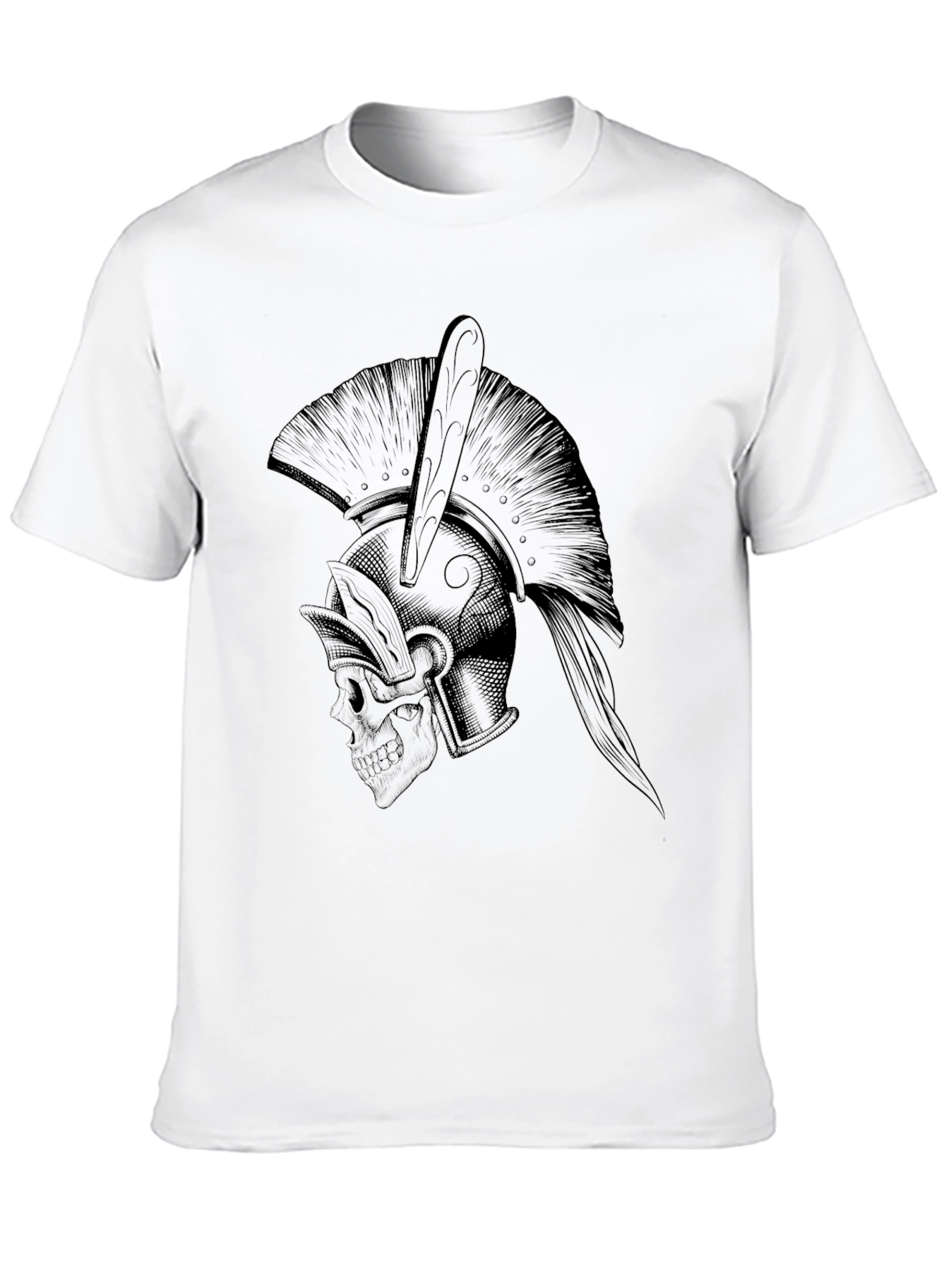 Spartan Skull Graphic Tee - Black
