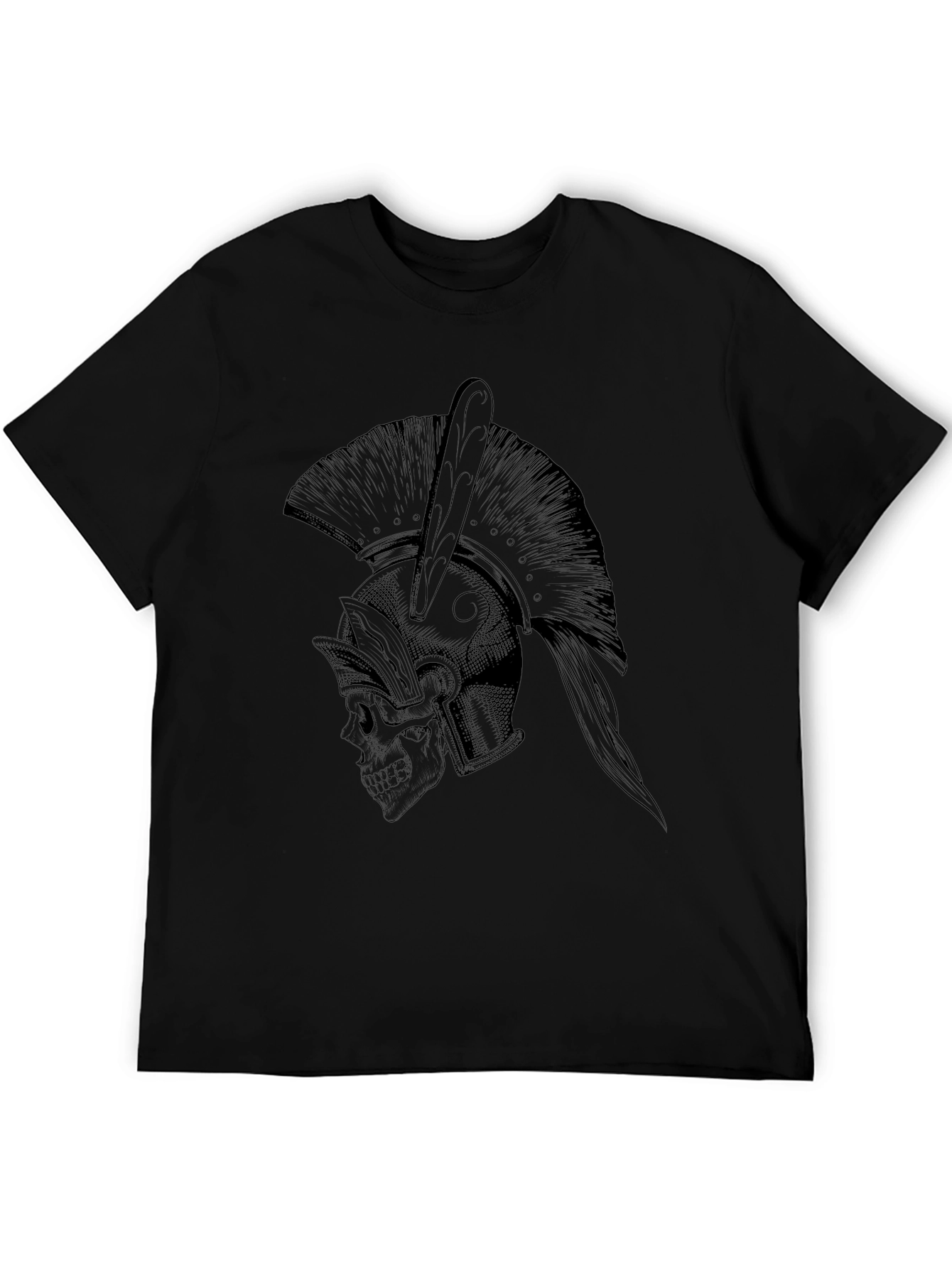 Spartan Skull Graphic Tee - Black