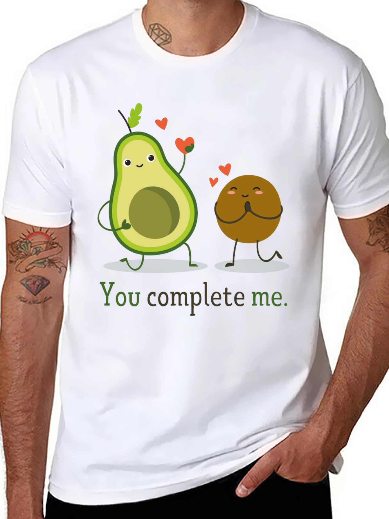 Avocado Love T-Shirt - You Complete Me Graphic Tee