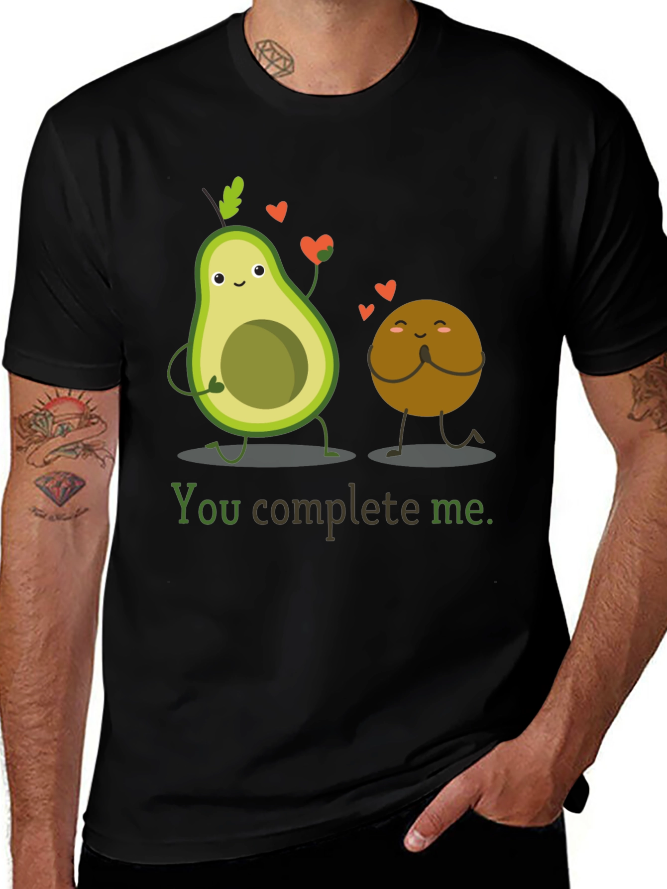 Avocado Love T-Shirt - You Complete Me Graphic Tee