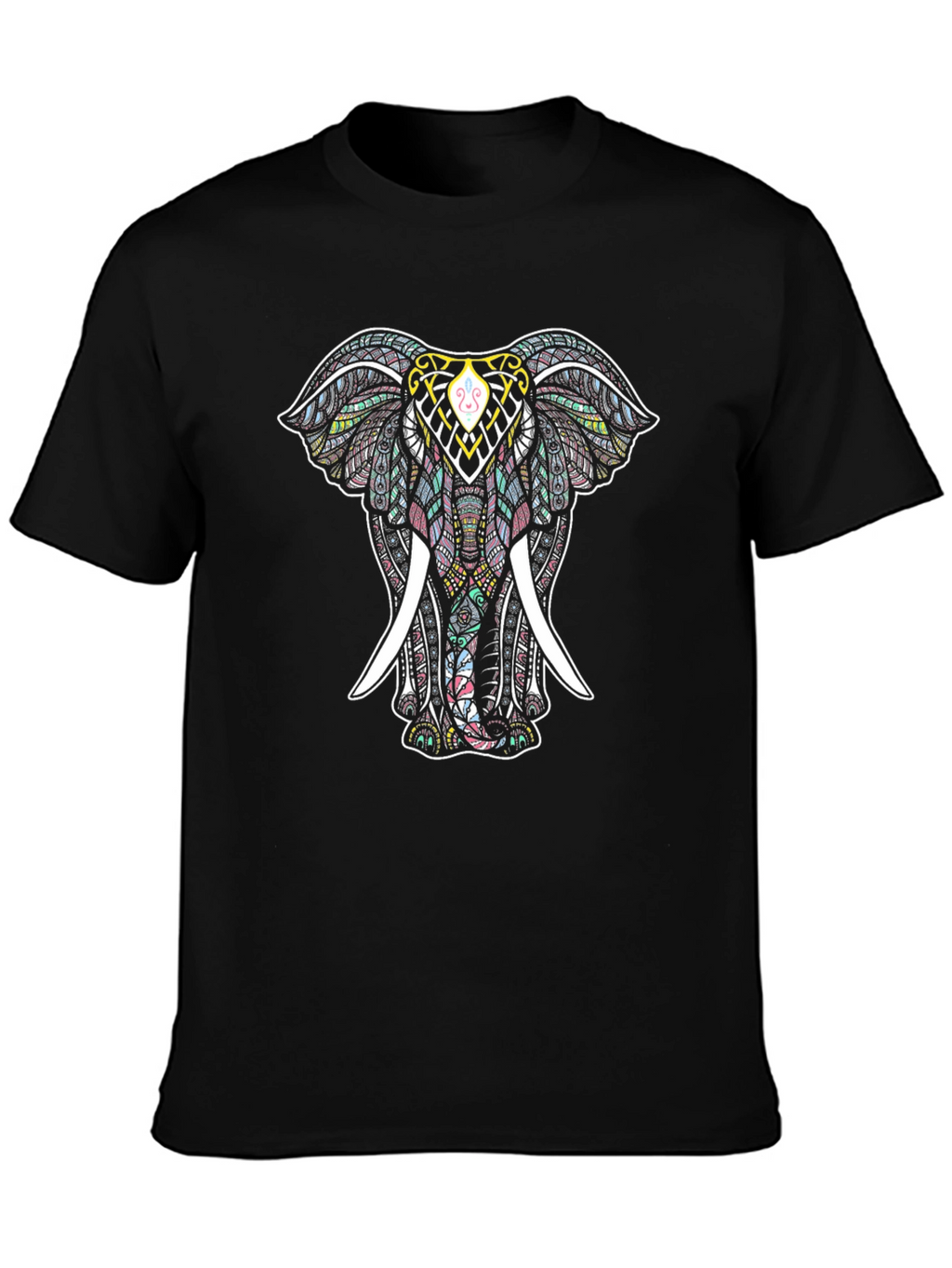Elephant Mandala Graphic Tee - Stylish Mens T-Shirt