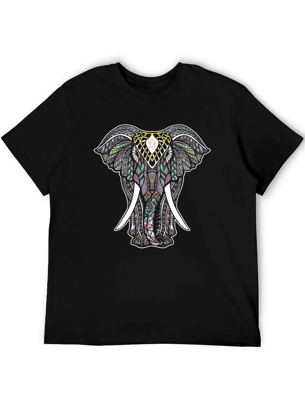 Elephant Mandala Graphic Tee - Stylish Mens T-Shirt