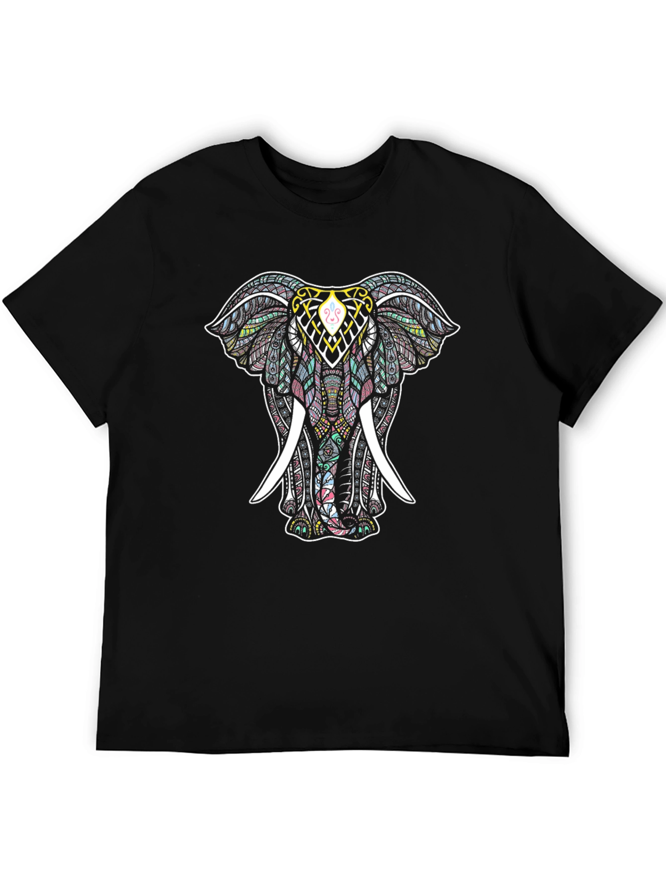 Elephant Mandala Graphic Tee - Stylish Mens T-Shirt