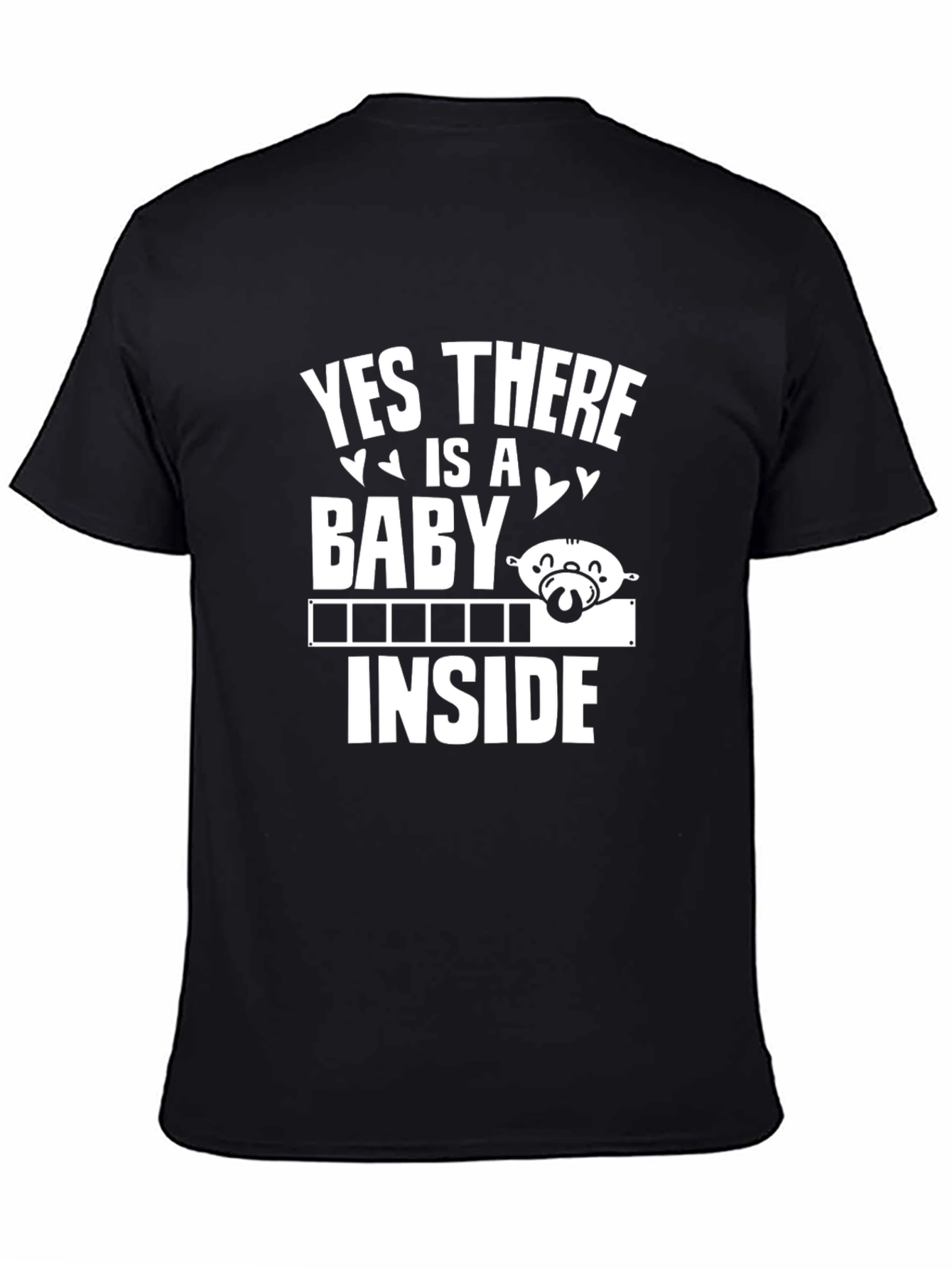 Yes There is a Baby Inside Black T-Shirt