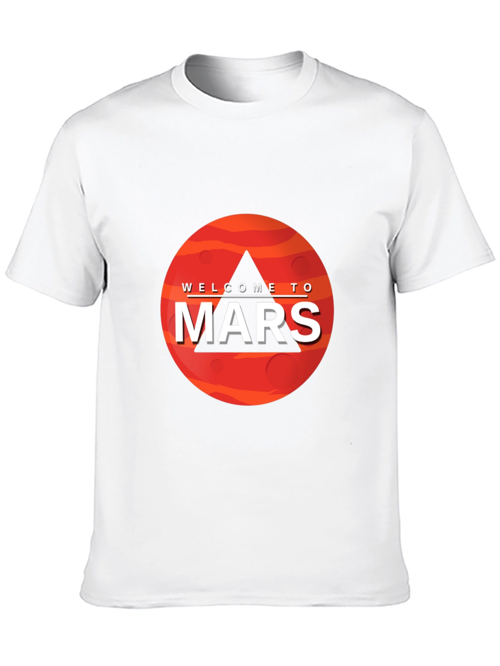 Welcome To Mars Graphic Tee - Space Adventure Shirt