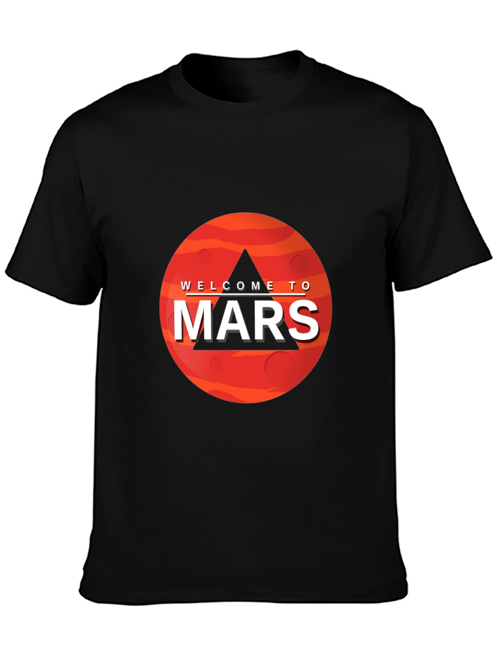 Welcome To Mars Graphic Tee - Space Adventure Shirt