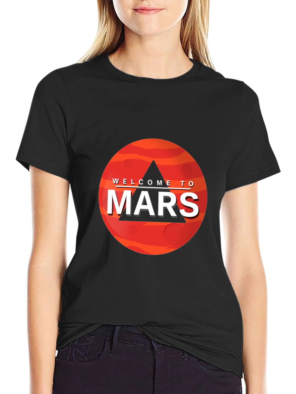 Welcome To Mars Graphic Tee - Space Adventure Shirt