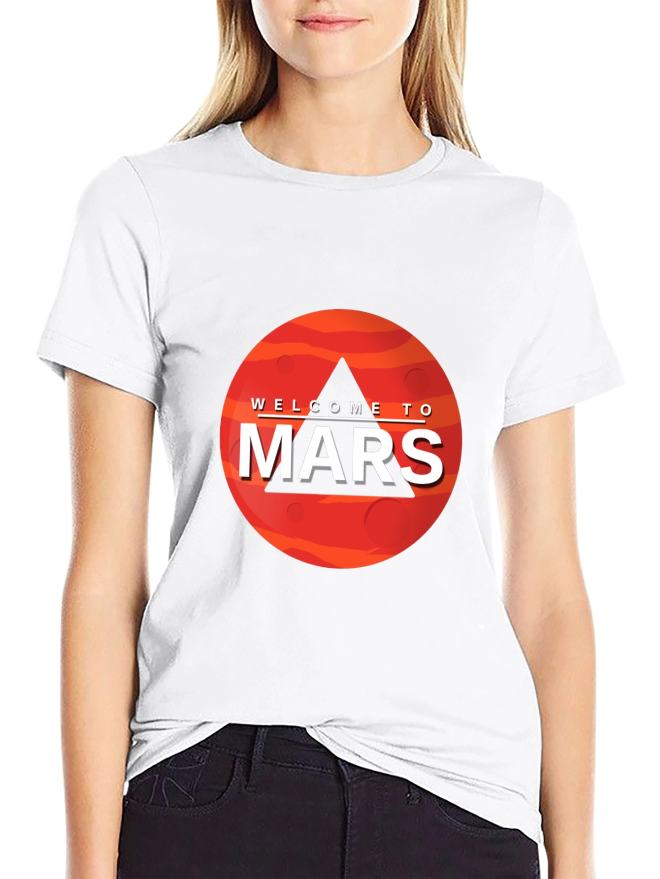 Welcome To Mars Graphic Tee - Space Adventure Shirt