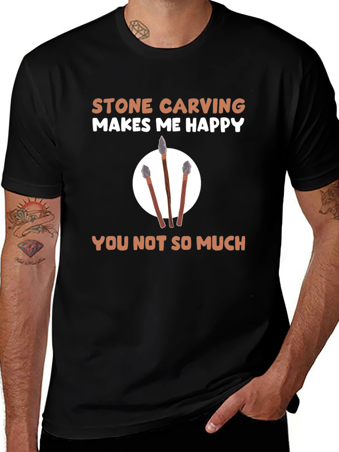 Stone Carving Makes Me Happy T-Shirt
