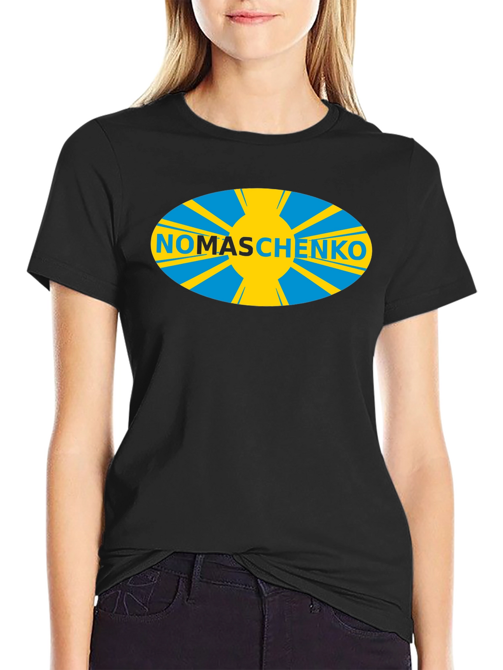 Nomaschenko Graphic Tee - Stylish Black Cotton T-Shirt