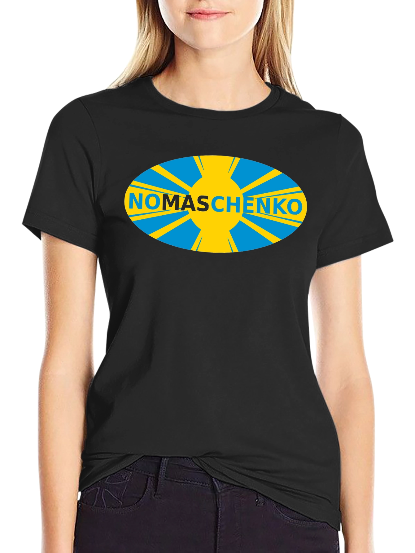 Nomaschenko Graphic Tee - Stylish Black Cotton T-Shirt