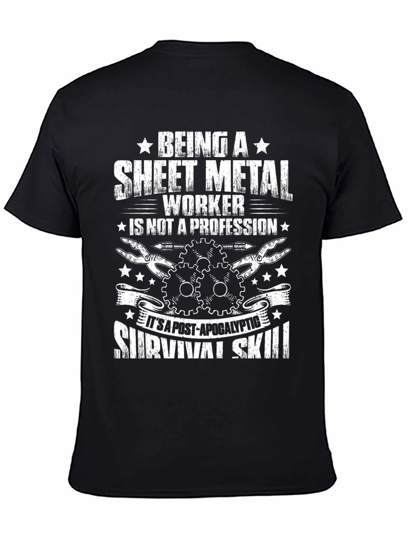 Sheet Metal Worker Survival Skill Graphic T-Shirt