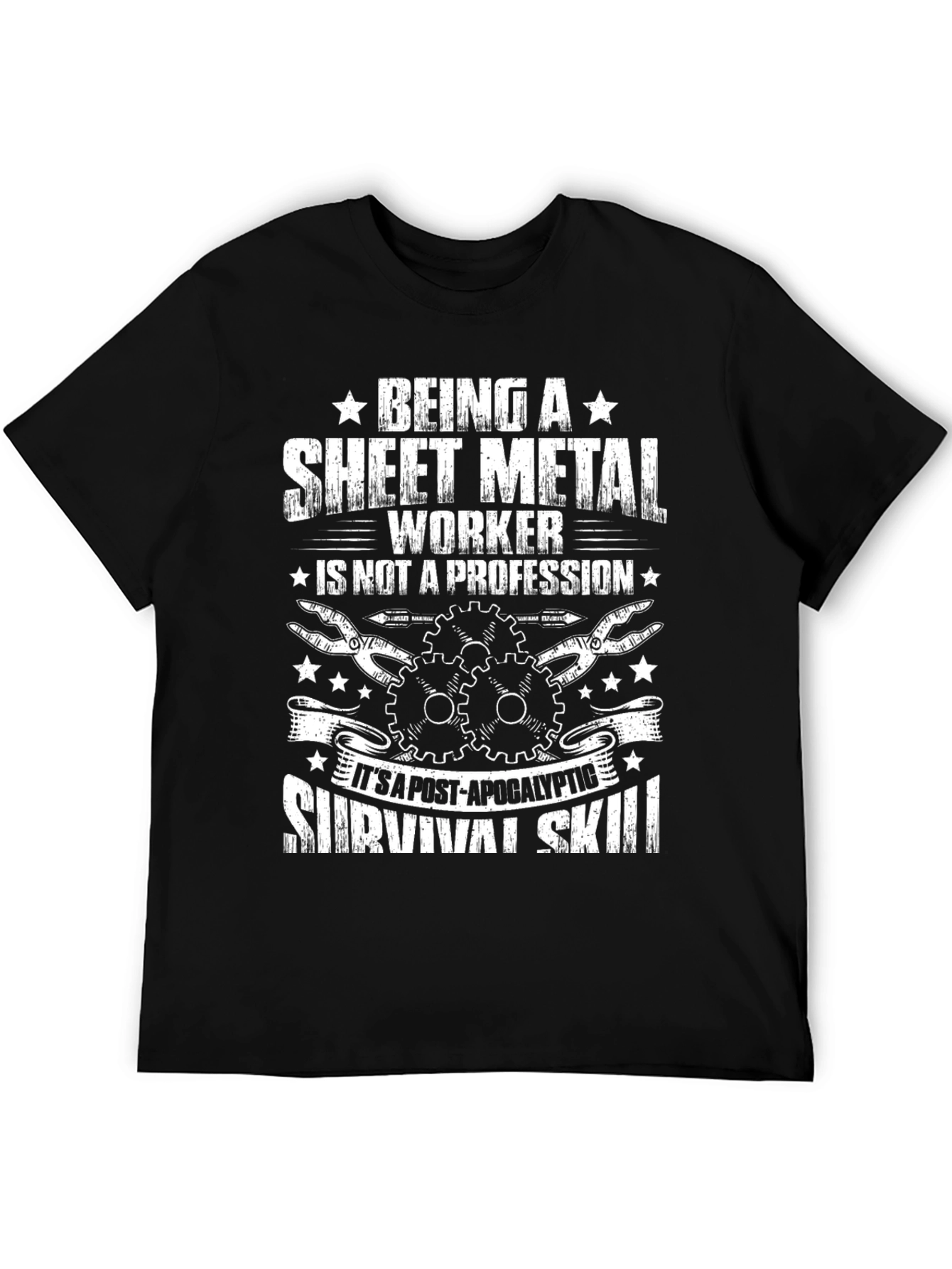 Sheet Metal Worker Survival Skill Graphic T-Shirt